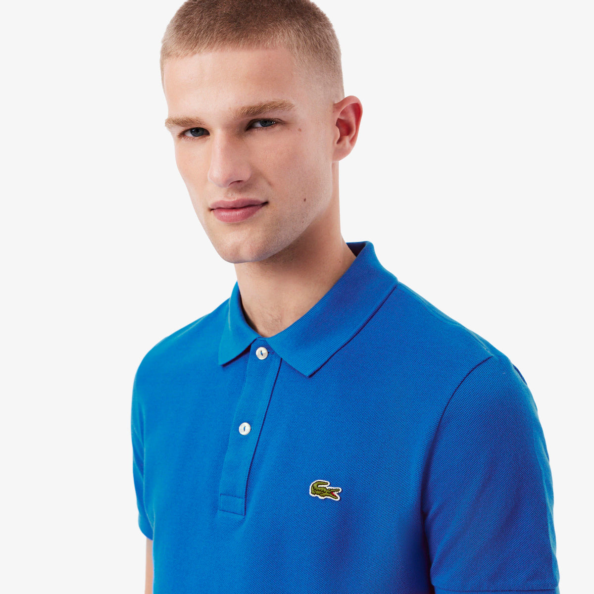 LACOSTE Polo Slim Fit In Piqué L.12.12 Blu Elettrico