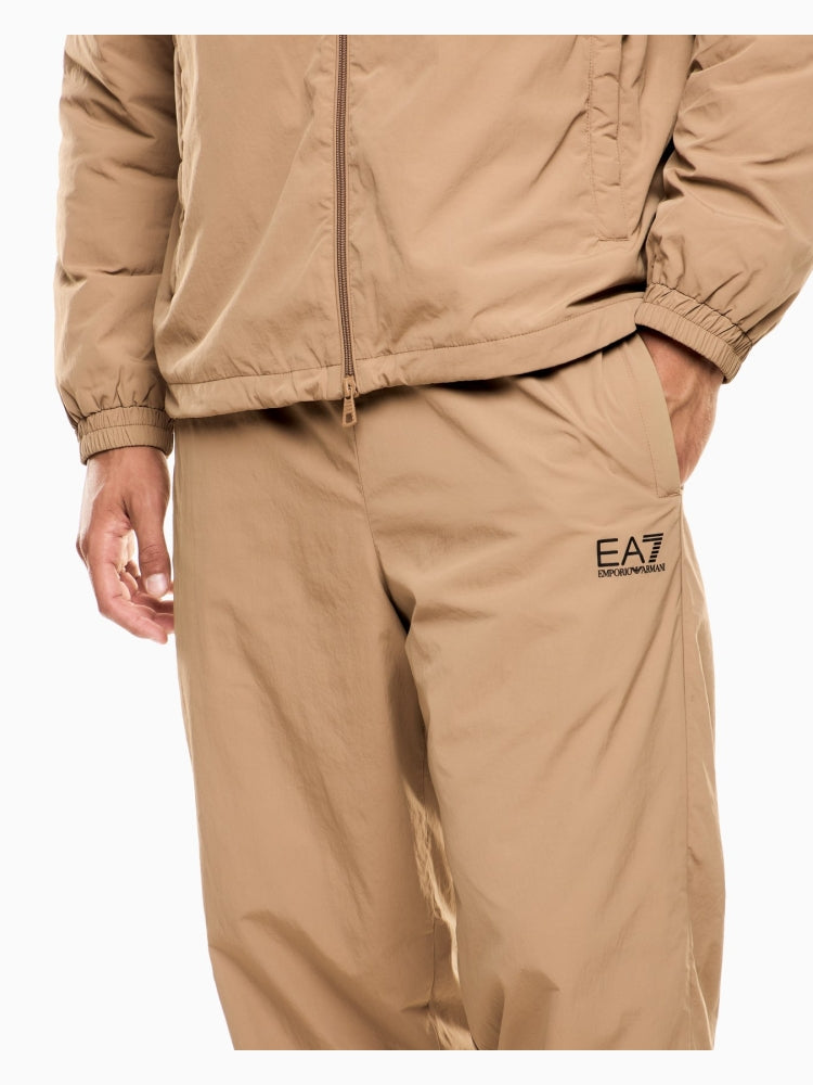 EMPORIO ARMANI Tuta Leggera In Microfibra Imbottita Con Zip Beige 25/26