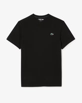 LACOSTE T-Shirt Con Stampa Coccodrillo Dietro Nera