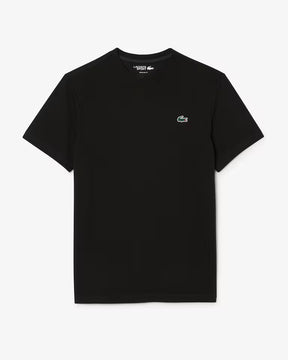 LACOSTE T-Shirt Con Stampa Coccodrillo Dietro Nera