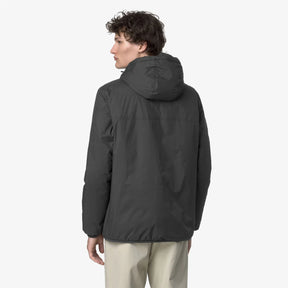 K-WAY Giubbotto Impermeabile Claude Con Cappuccio Grigio