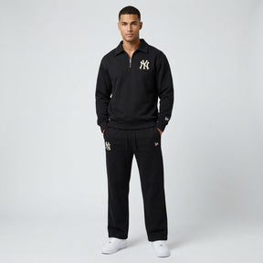 NEW ERA Tuta Completa Con Felpa Mezza Zip Senza Cappuccio Nero