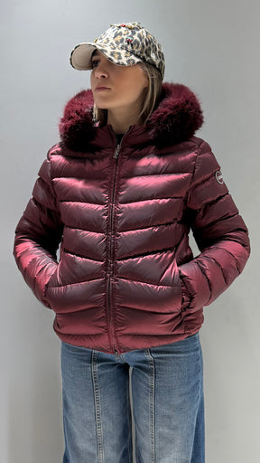 COLMAR DONNA GIUBBOTTO CORTO CON PELLICCIA ROSSO