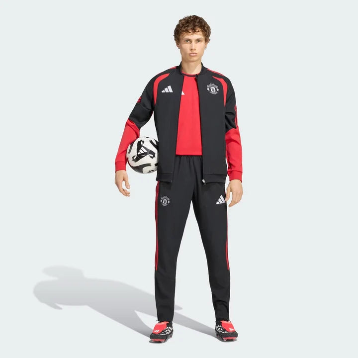 ADIDAS Tuta Completa Manchester United Senza Cappuccio Nero/Rosso