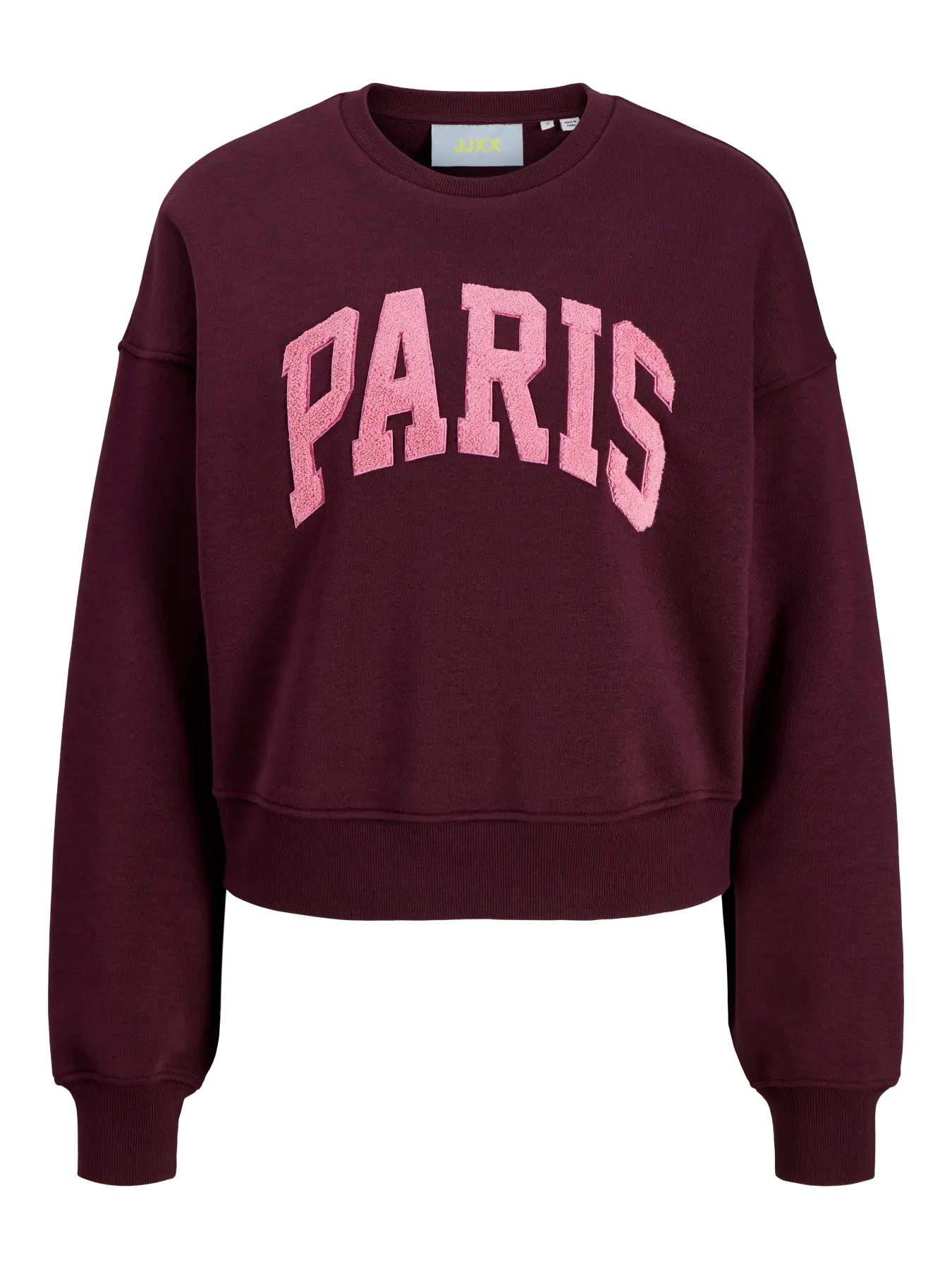 JJXX Jxtantum Terry Patch Felpa Girocollo Prugna donna AW26