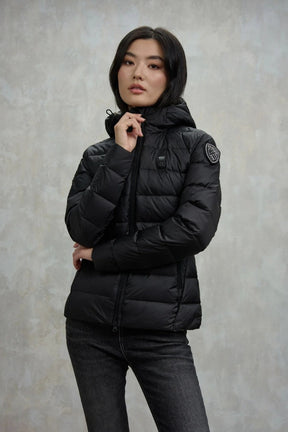 BLAUER Giubbotto Donna Piumino Invernale Fasciato Nero