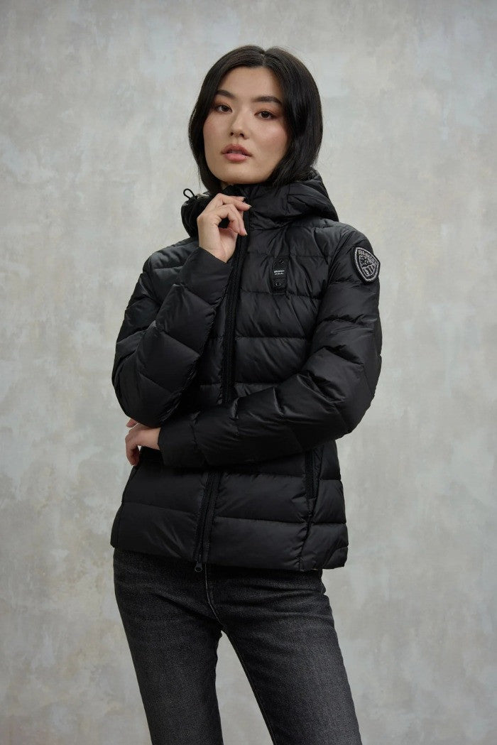 BLAUER Giubbotto Donna Piumino Invernale Fasciato Nero