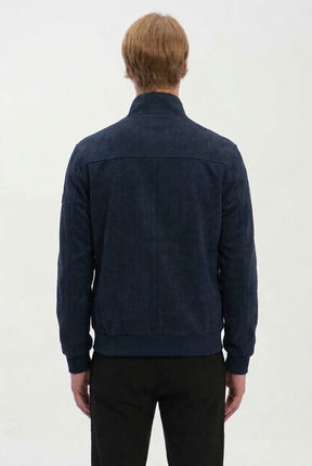 MORE Giubbotto Oliver Con Bottoni Senza Cappuccio Blu
