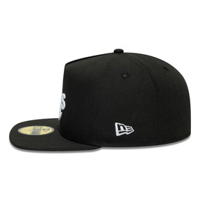 NEW ERA Cappello Athletics con visiera Dritta 59 Fifty Nero Logo Bianco