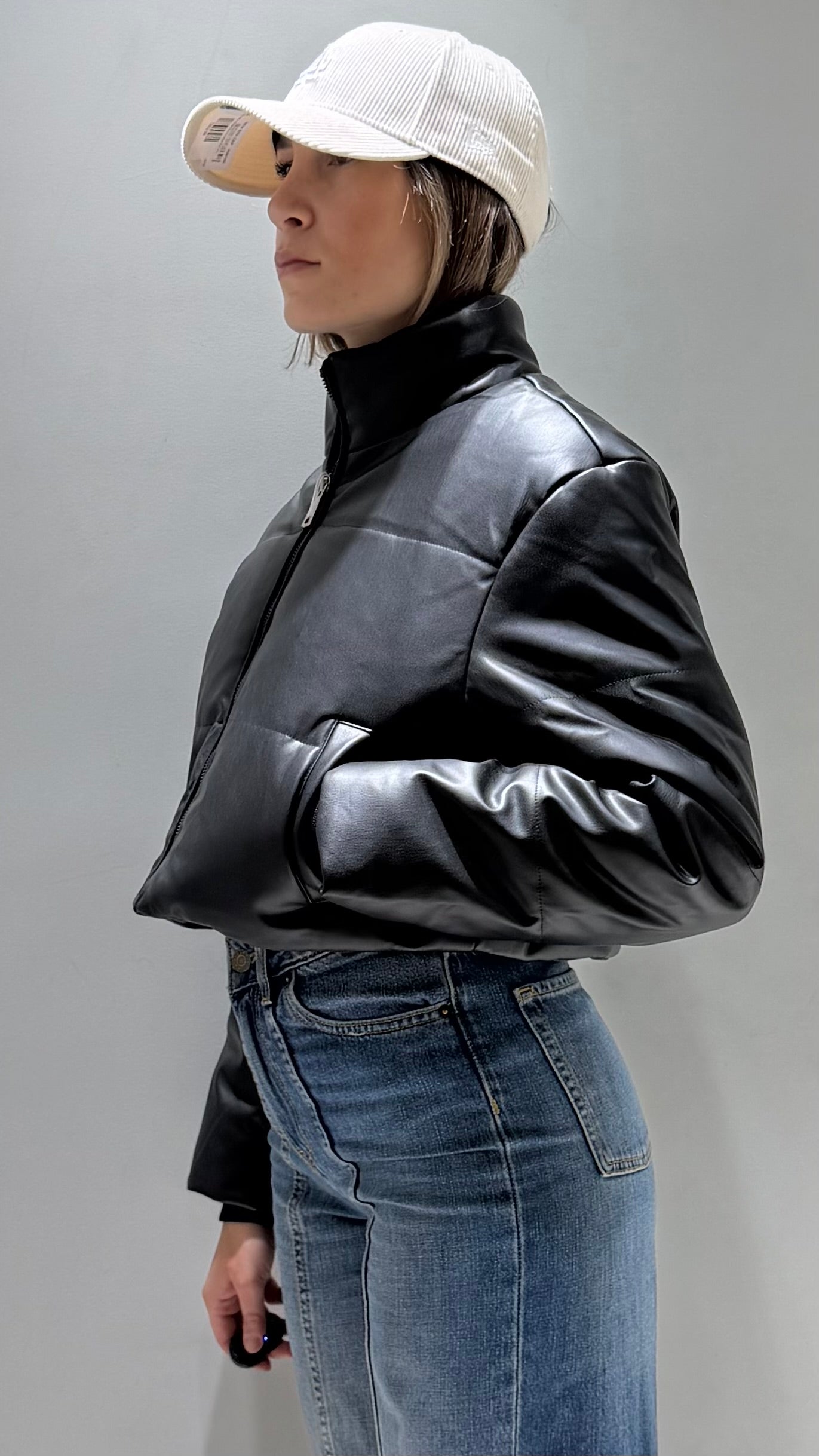 TIFFOSI GIRL ALFA_1 NERO GIUBBOTTO CROP