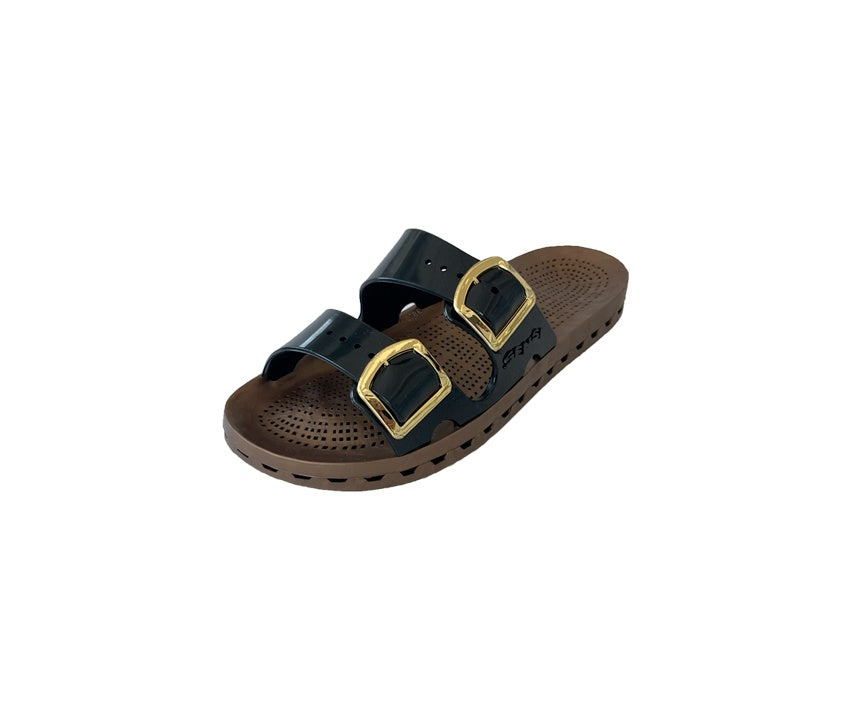SENSI Ciabatta Suola Marrone PRESTIGIO Nero