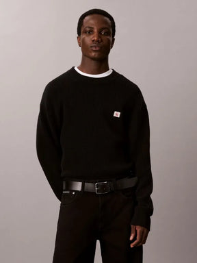 CALVIN KLEIN Maglione In Cotone Basic Nero 26/27