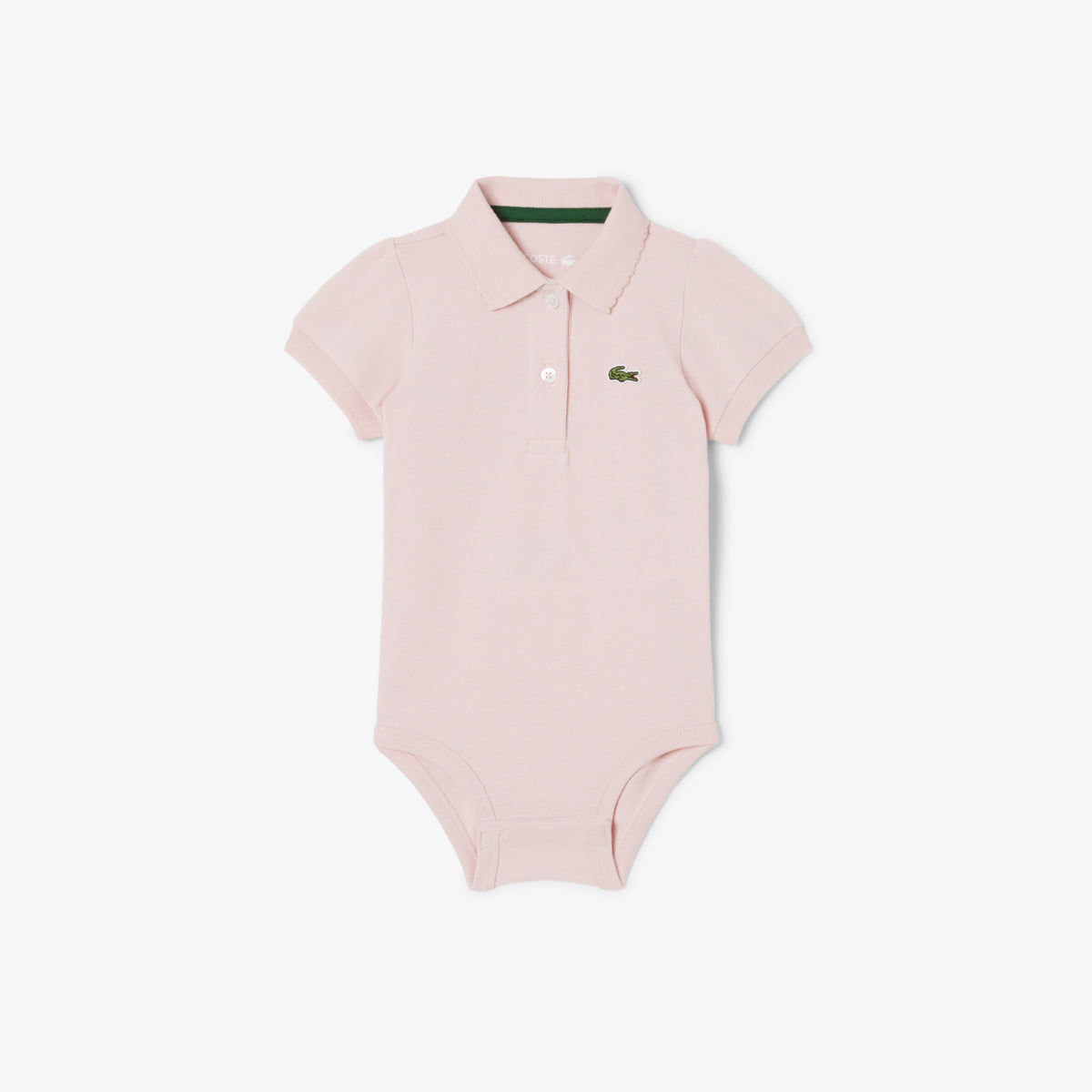 LACOSTE Body Baby A Polo Con Dettagli Sul Colletto Mezza Manica Rosa