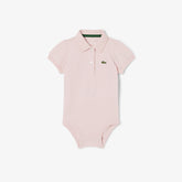 LACOSTE Body Baby A Polo Con Dettagli Sul Colletto Mezza Manica Rosa
