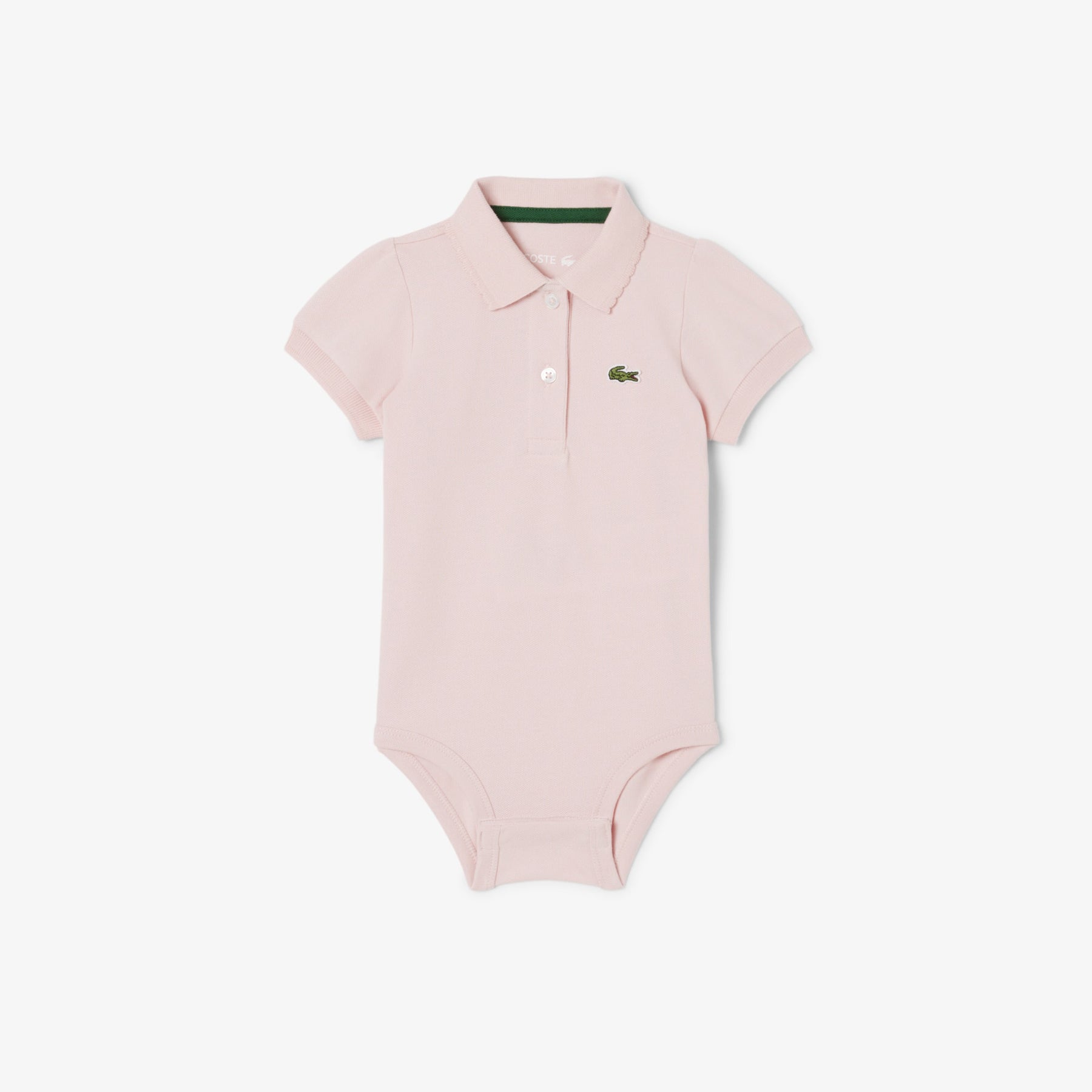 LACOSTE Body Baby A Polo Con Dettagli Sul Colletto Mezza Manica Rosa