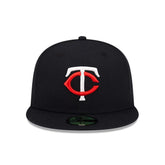 NEW ERA Cappello con visiera 59 FIFTY Fitted Twins MLB  Blu Con dettagli Ricamati
