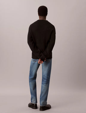 CALVIN KLEIN Maglione In Cotone a Costine Nero 26/27