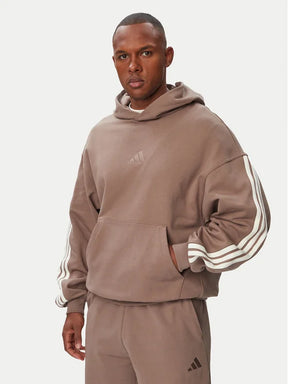 ADIDAS Tuta Completa Con Cappuccio Marrone/Bianca