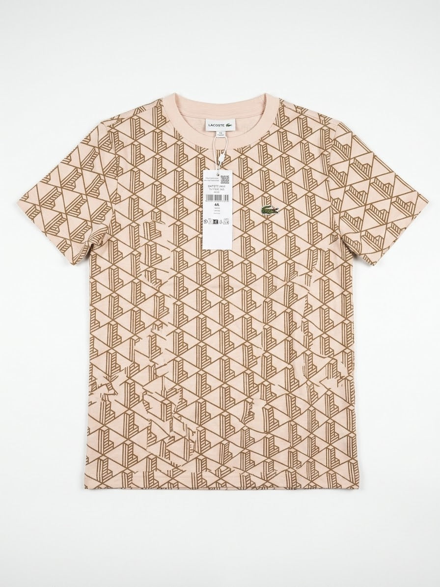 LACOSTE T-Shirt Monogram Bambino/Bambina Basic Rosa