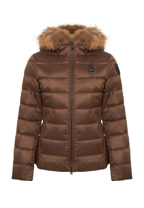 BLAUER Giubbotto Arcadia Invernale Con Pelliccia Donna Marrone
