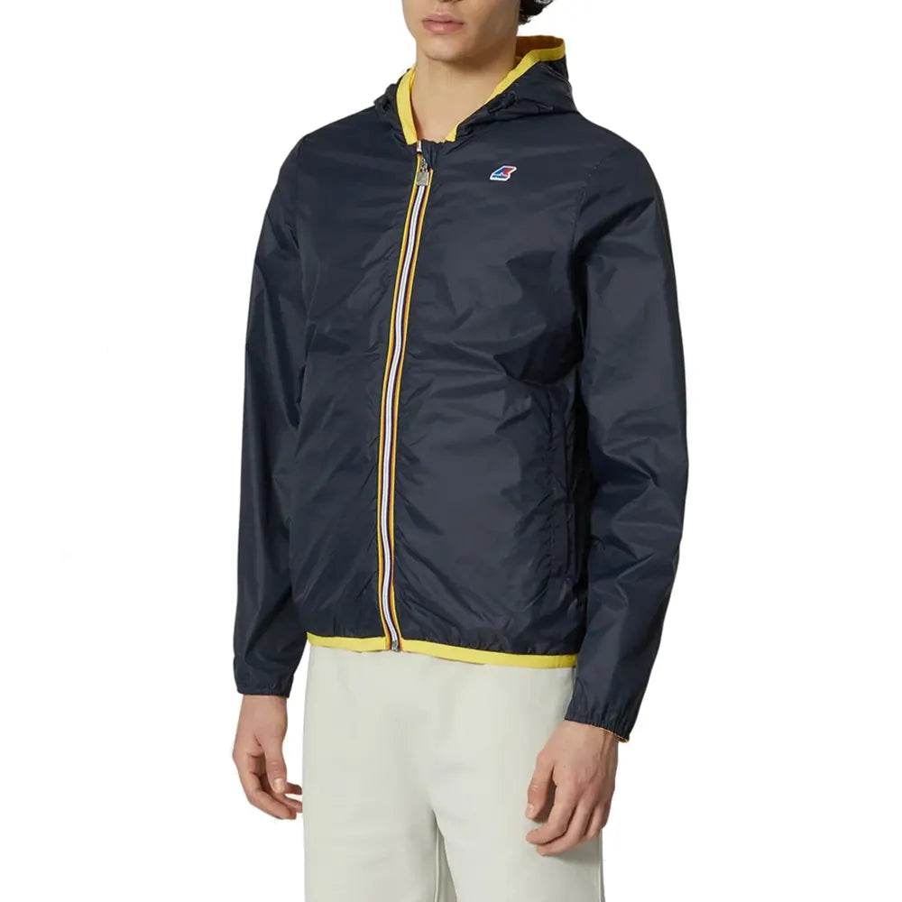 K-WAY Antivento Primaverile Leggero Reversibile Jaques Plus Double Giallo/Blu