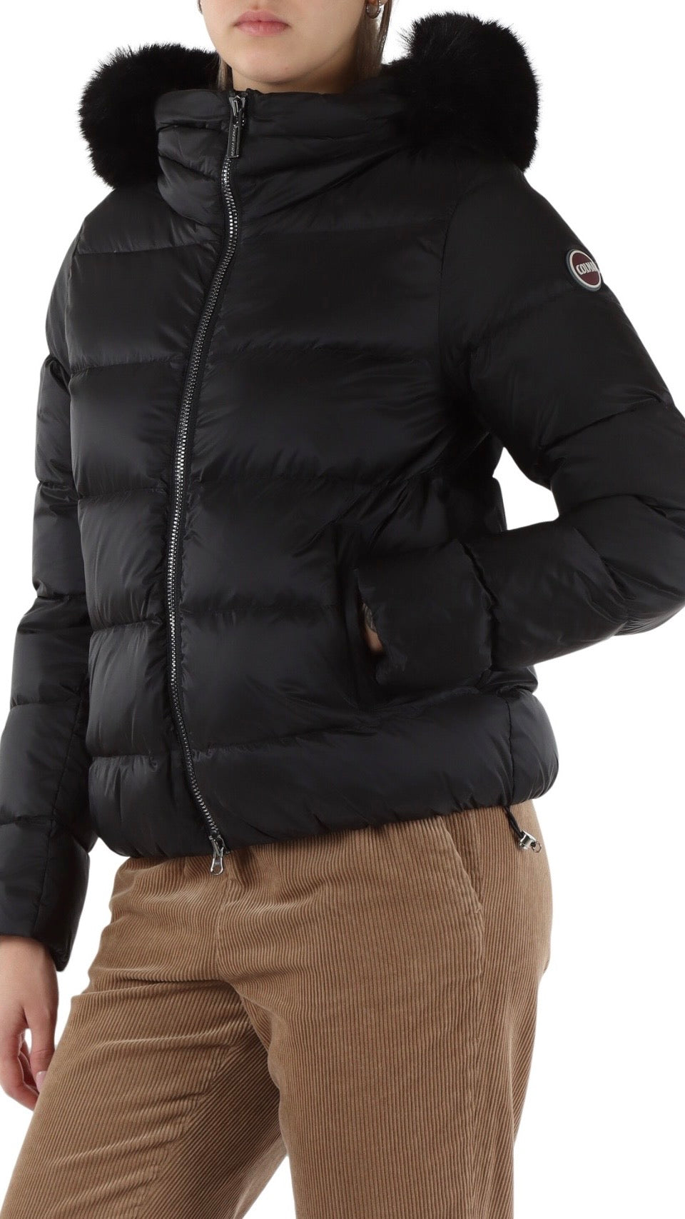 COLMAR DONNA GIUBBOTTO CORTO CON PELLICCIA NERO