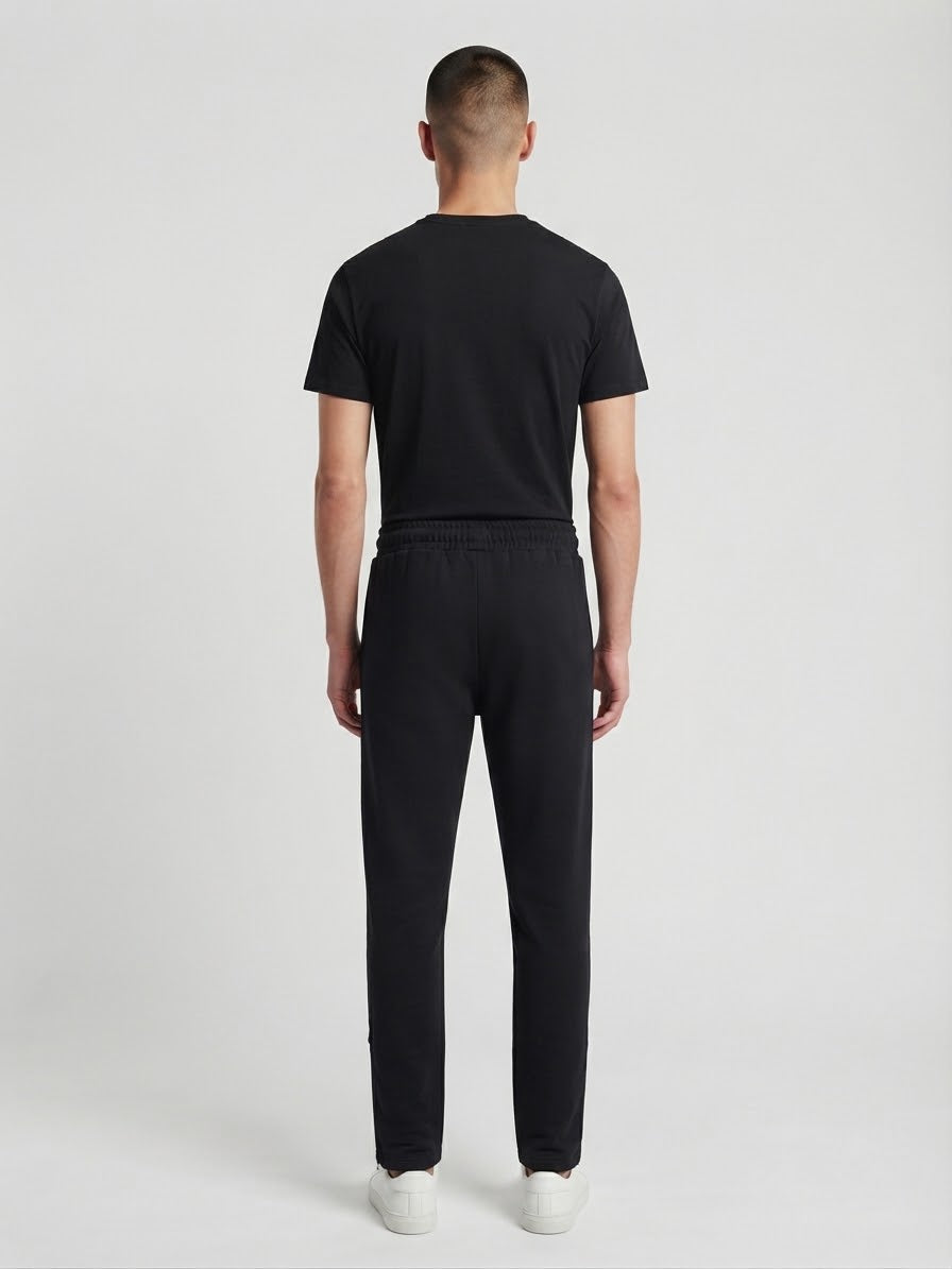 DISCLAIMER Pantalone Tuta Logo Minimal Nero