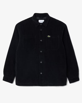 LACOSTE Camicia In Velluto A Costine Nero