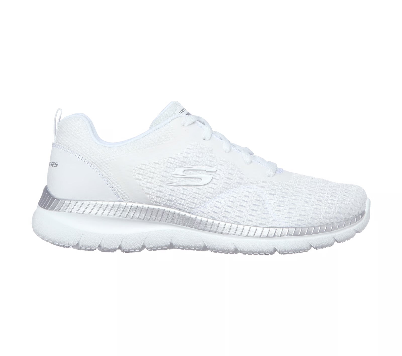 12607 WSL Skechers Bountiful Quick Sneaker Donna Bianco
