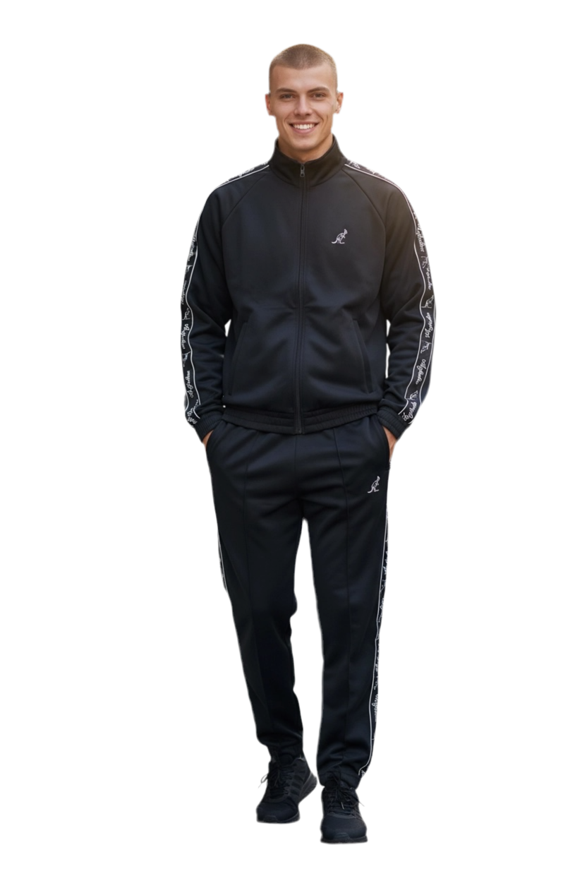 AUSTRALIAN Tuta Con Zip In Neoprene Con Bande Laterali Nera
