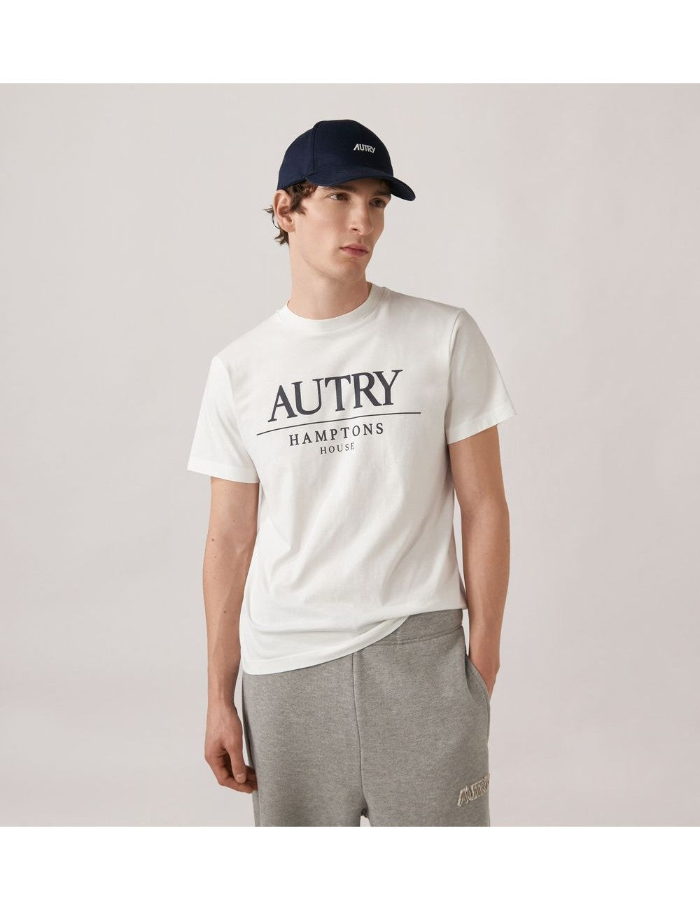 AUTRY T-Shirt Con Stampa Centrale Bianca