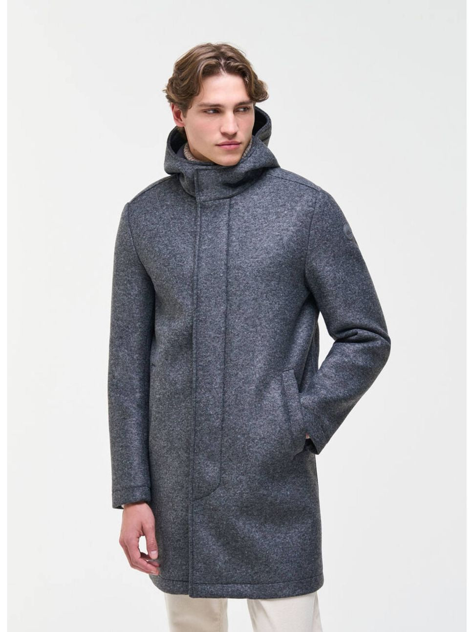 COLMAR Cappotto Lungo Invernale Con Cappuccio Grigio 26/27