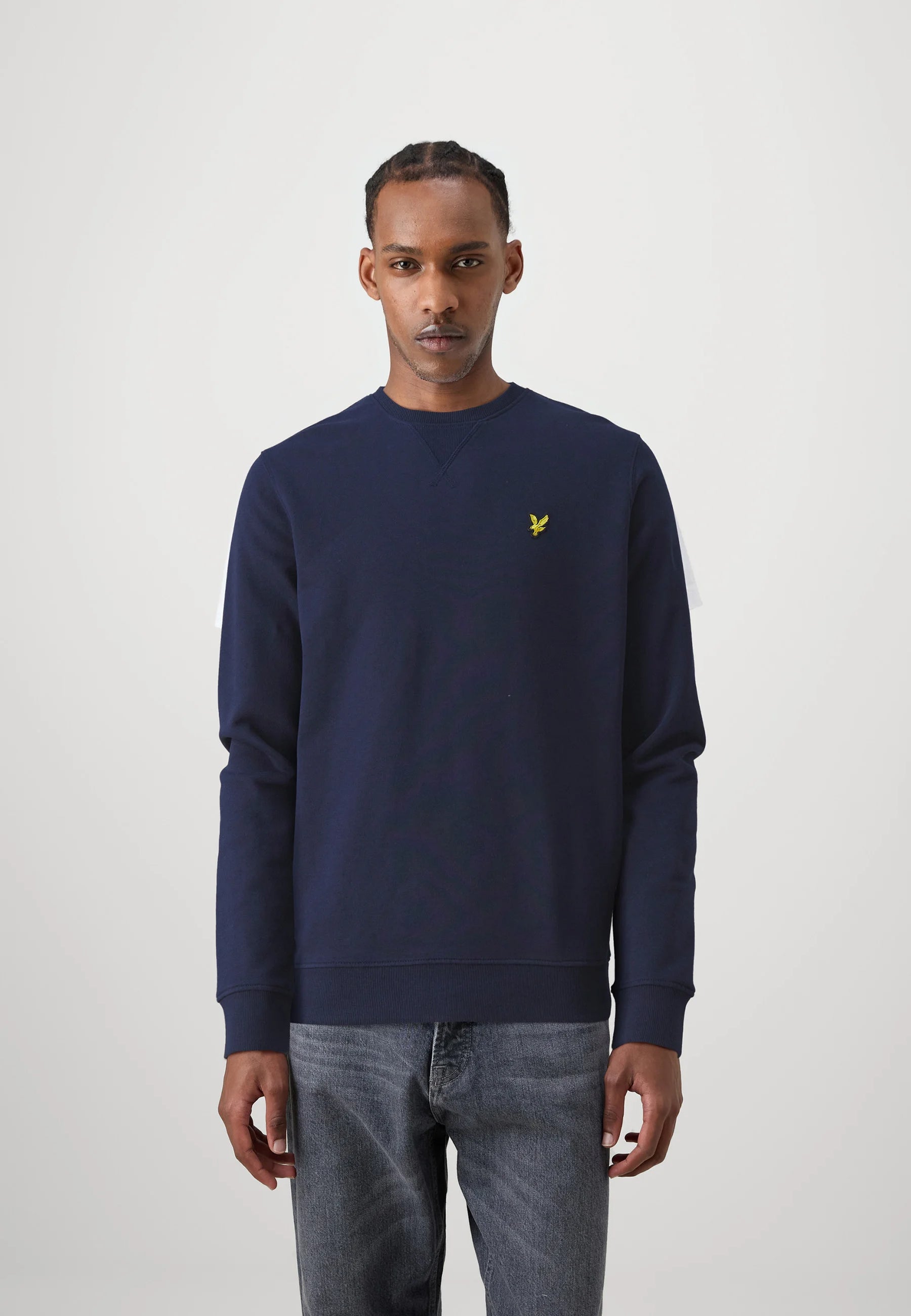LYLE&SCOTT Felpa Girocollo In Cotone Blu Navy