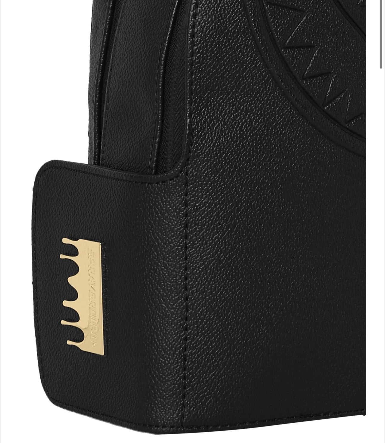 SPRAYGROUND Tracolla In Pelle Gold Brick Luxe Nera