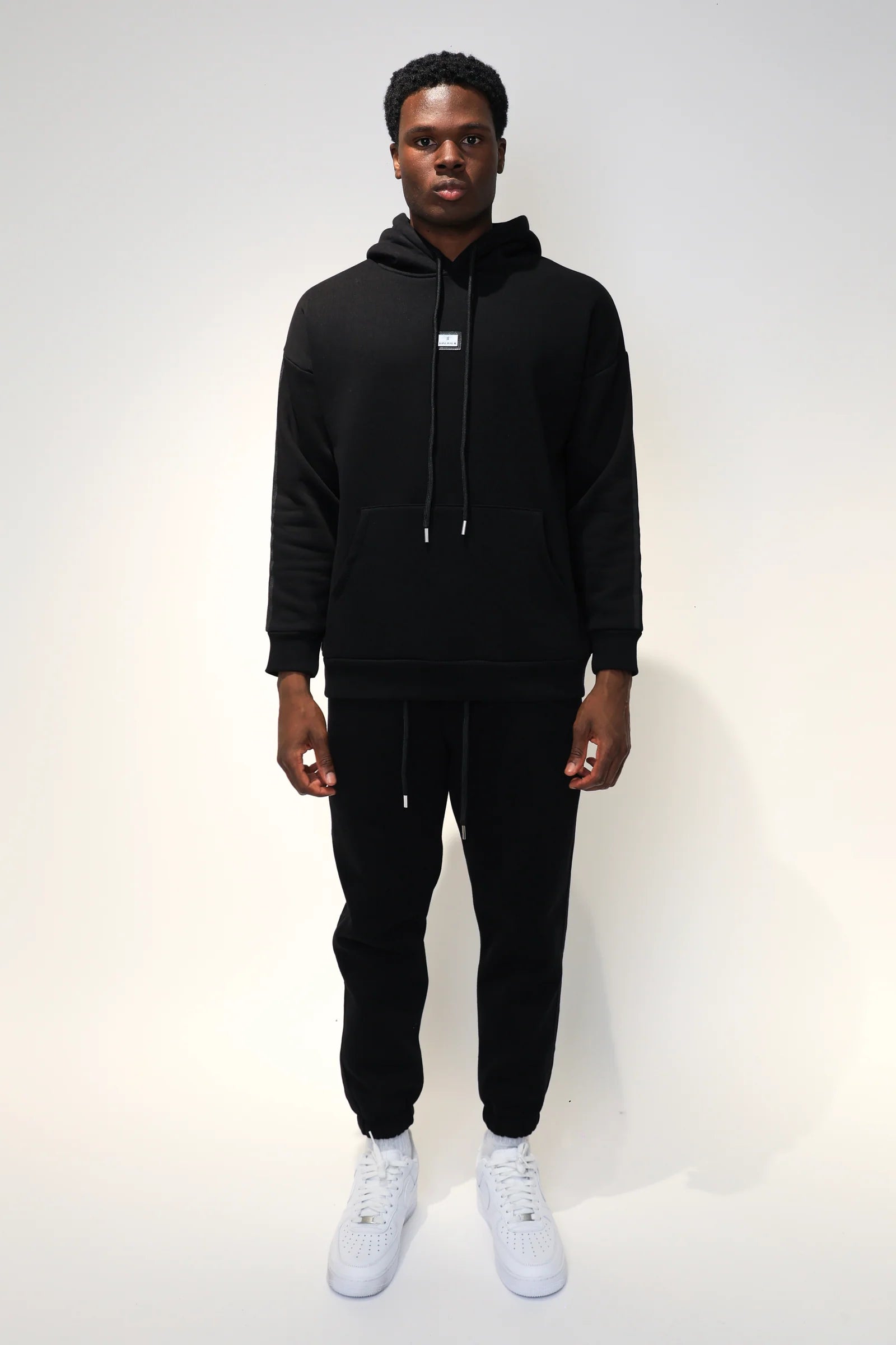 SOLDIER Tuta Felpata Con Cappuccio e Banda Laterale Nera