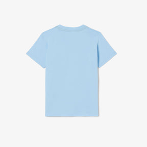 LACOSTE T-Shirt Bambino/Bambina Basic Azzurra