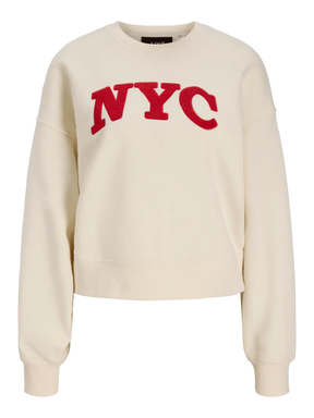 JJXX Jxtantum Terry Patch Felpa Girocollo Panna donna AW26