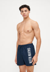 Calvin Klein Costume Da Bagno Con Scritta Verticale Blu/Bianco