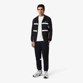 LACOSTE Tuta In Microfibra Logo Retro Nera/Bianca