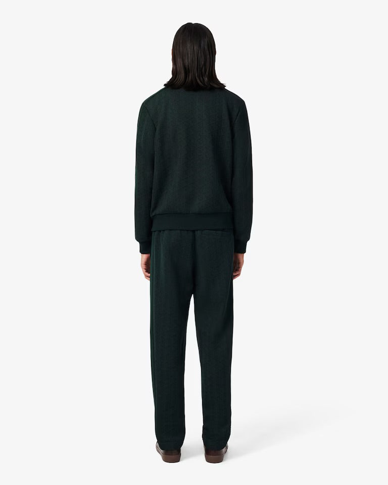 LACOSTE Tuta Monogram Con Zip Verde Scuro