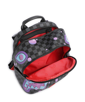 SPRAYGROUND Zaienetto In Pelle Purple Slime Takeover  Nero