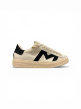 BRIAN MILLS Sneaker In Pelle Con Logo M Laterale Beige/Nero SS26