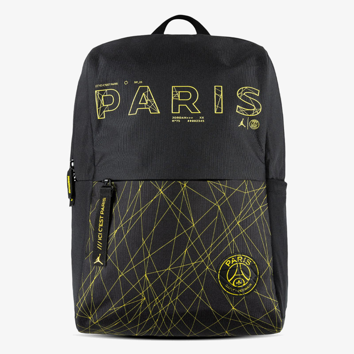JORDAN Zaino in Tessuto x PSg Nero e Giallo