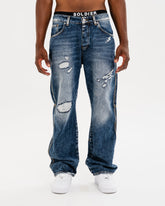 SOLDIER Jeans Baggy Botton Made in Italy Blu