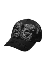 ED HARDY Cappello Visiera Curva Con Serpenti Nero