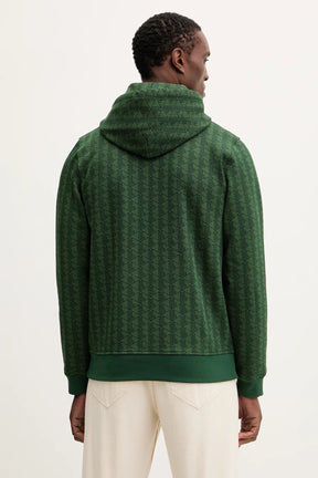 LACOSTE Felpa Monogram Con Cappuccio Verde
