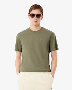 LACOSTE Completino Con Bande a Righe In Cotone Verde Cachi