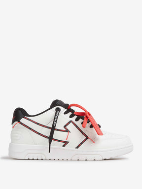 OFF-WHITE OUT OF OFFICE Bianca e Nera Con Dettagli Cotone Rosso