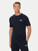 EMPORIO ARMANI T-Shirt In Cotone Blu Scuro/Bianco
