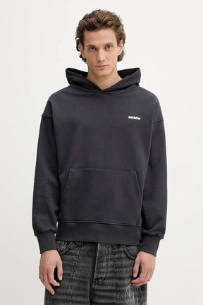 BARROW Felpa con cappuccio Con Stampa Logo Grigio Asfalto